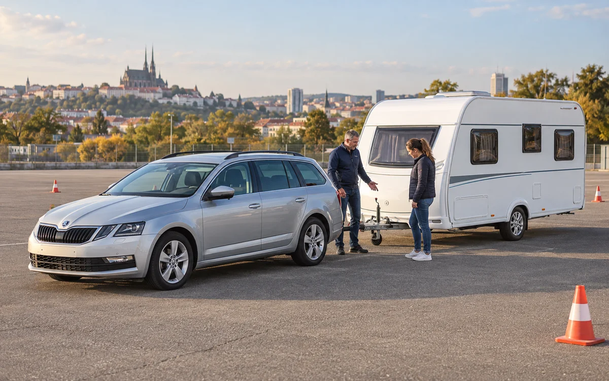 Seznámení s připojením karavanu k osobnímu automobilu